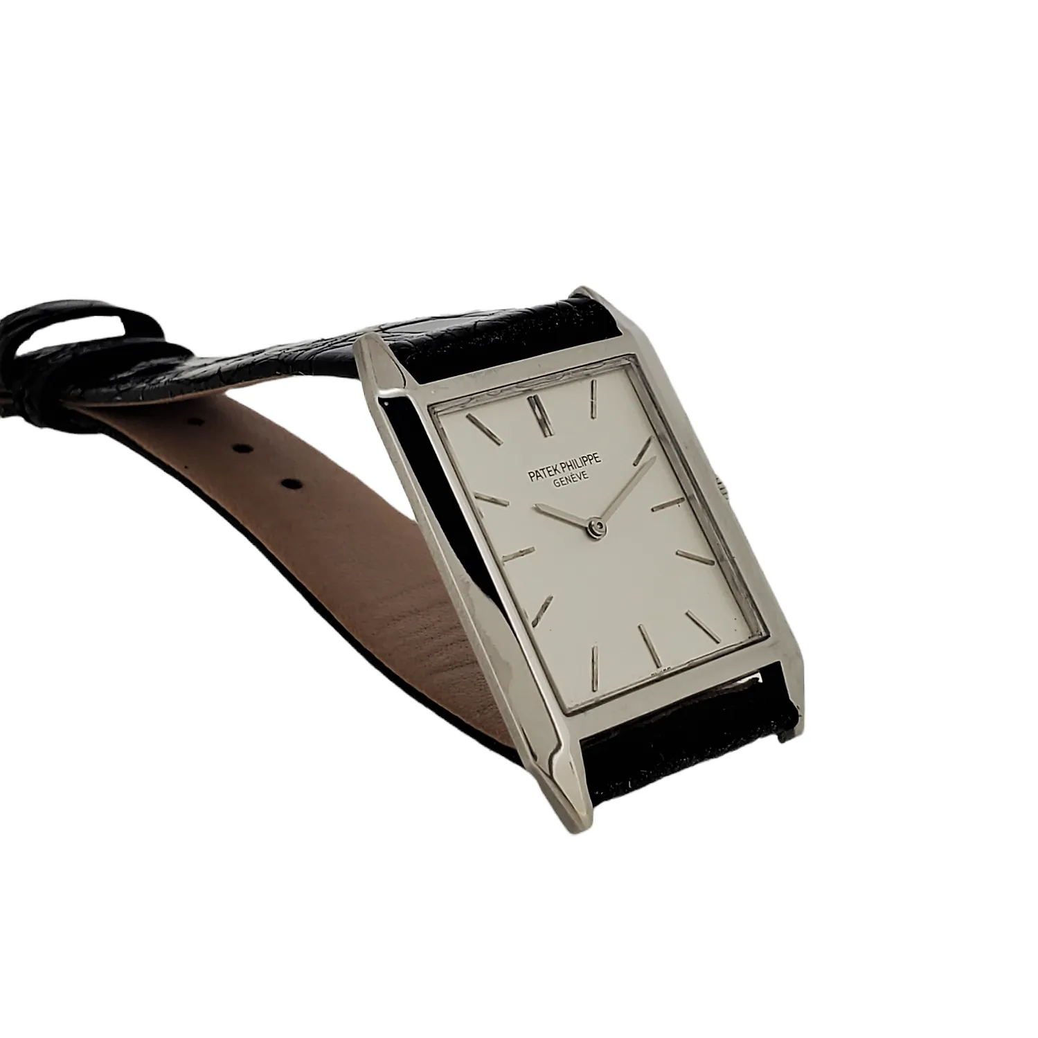 Patek Philippe 3491G Extra Thin Rectangular Dress Watch; Circa 1965-66
