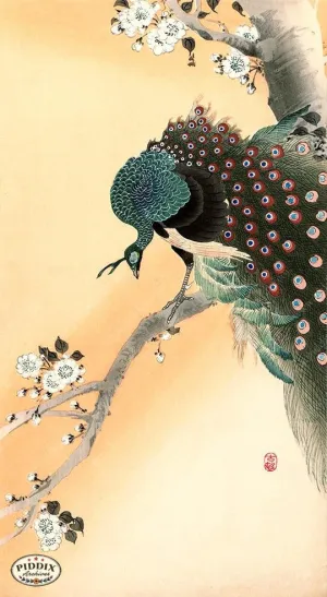 PDXC19533 -- Japanese Bird and Flowers
