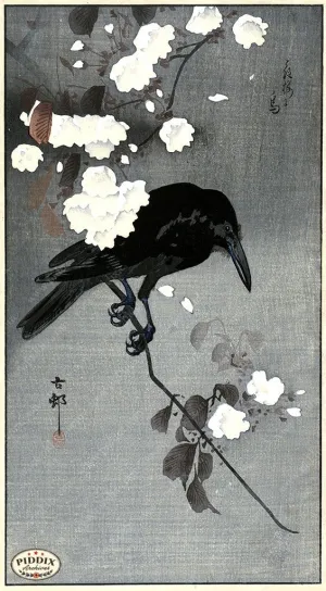 PDXC19546 -- Japanese Bird and Flowers