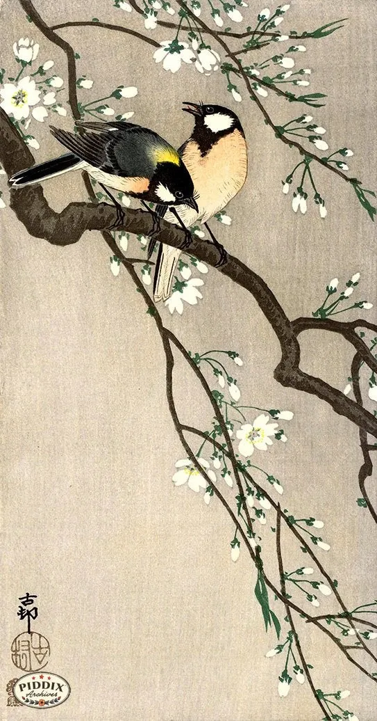 PDXC19684 -- Japanese Birds and Flowers