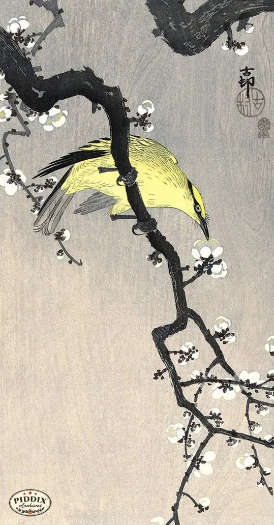 PDXC19692 -- Japanese Bird and Flowers