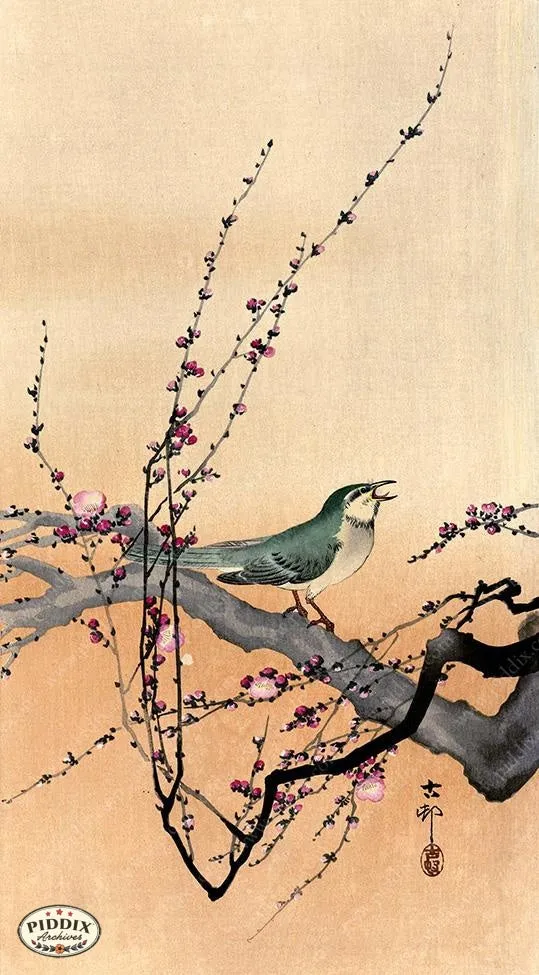 PDXC19707 -- Japanese Bird and Flowers