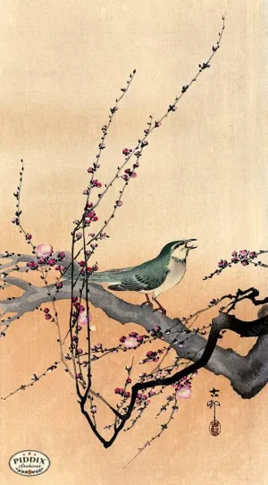 PDXC19707 -- Japanese Bird and Flowers