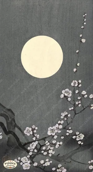 PDXC19762 -- Japanese Moon and Flowers