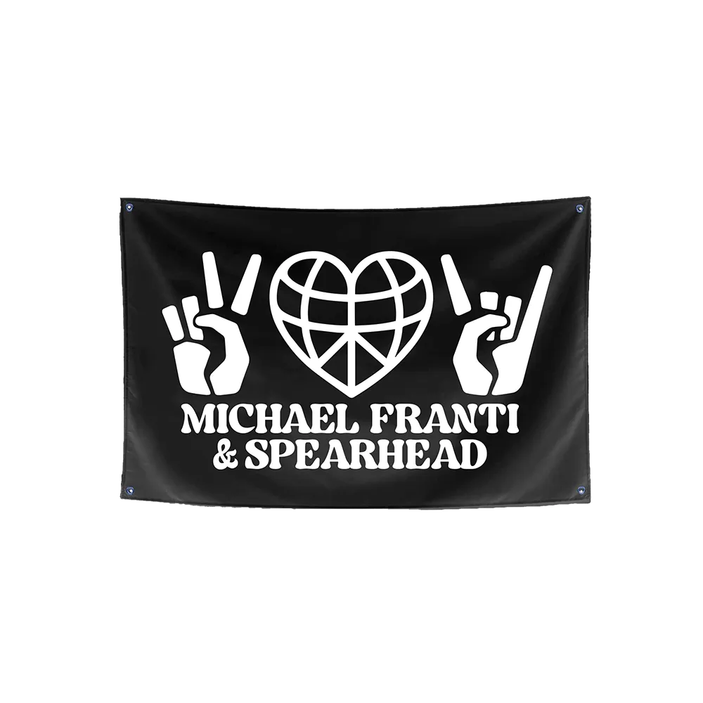 Peace and Rock Wall Flag