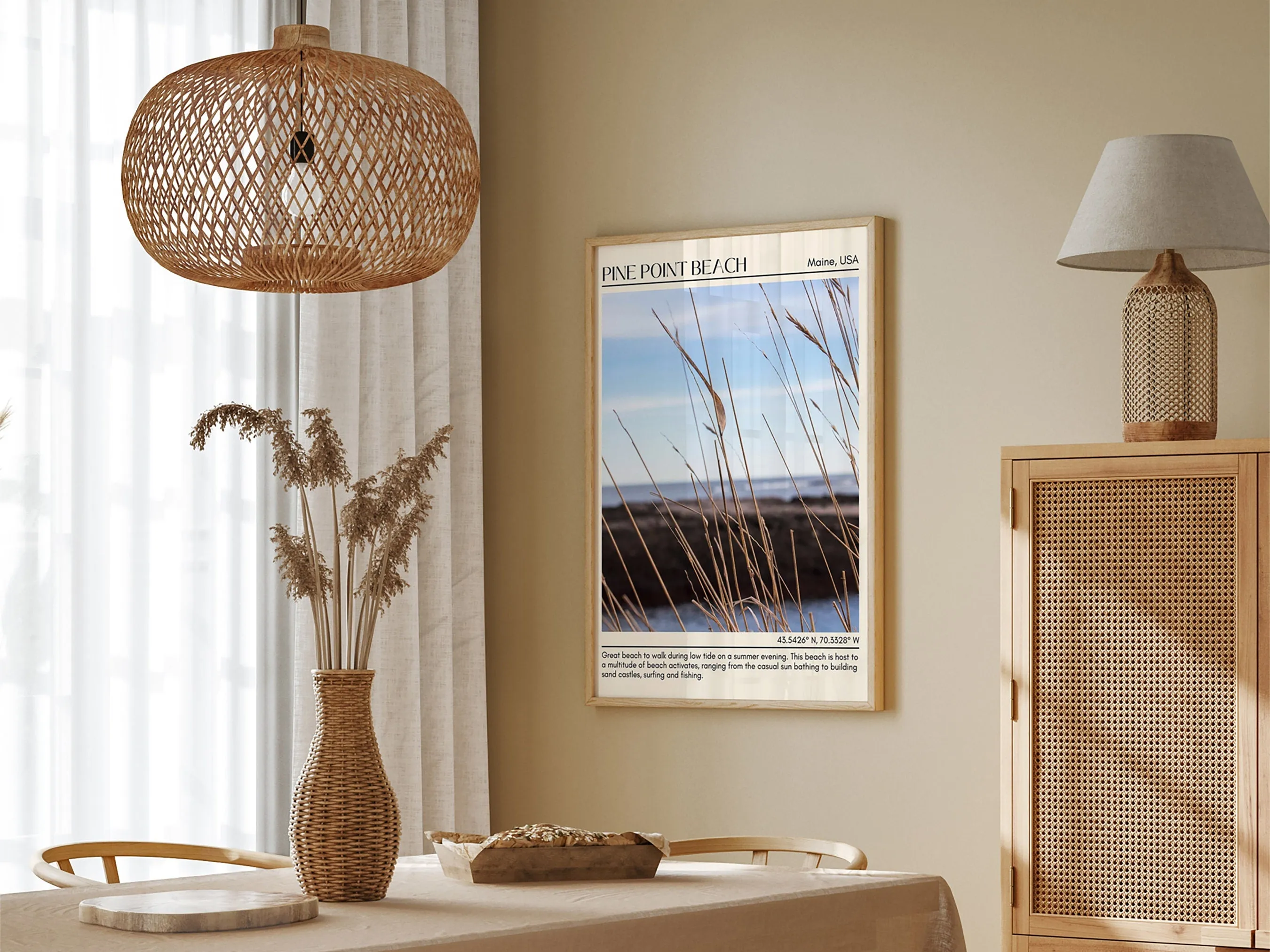 Pine Point Beach Wall Canvas, USA