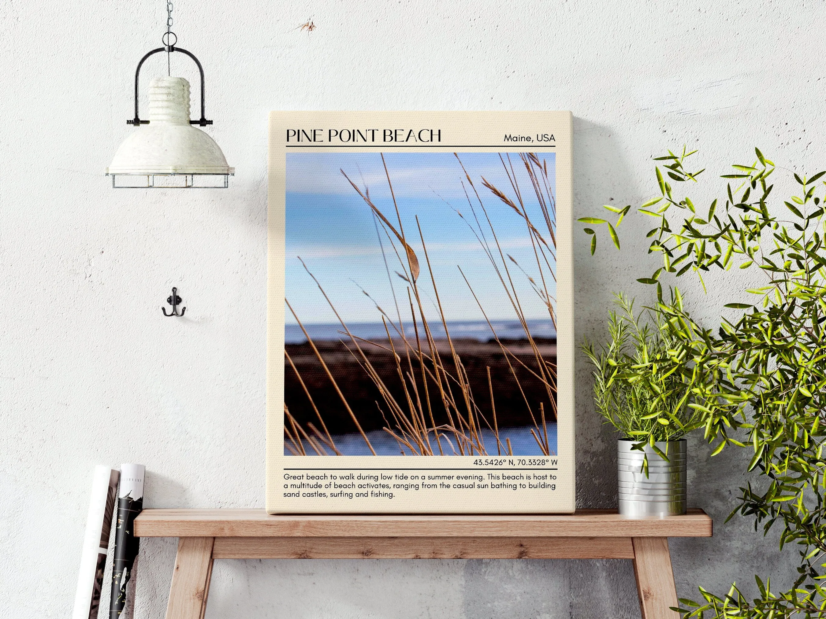 Pine Point Beach Wall Canvas, USA