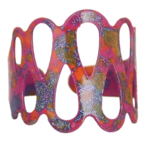 Pink Cutout Cuff Ring