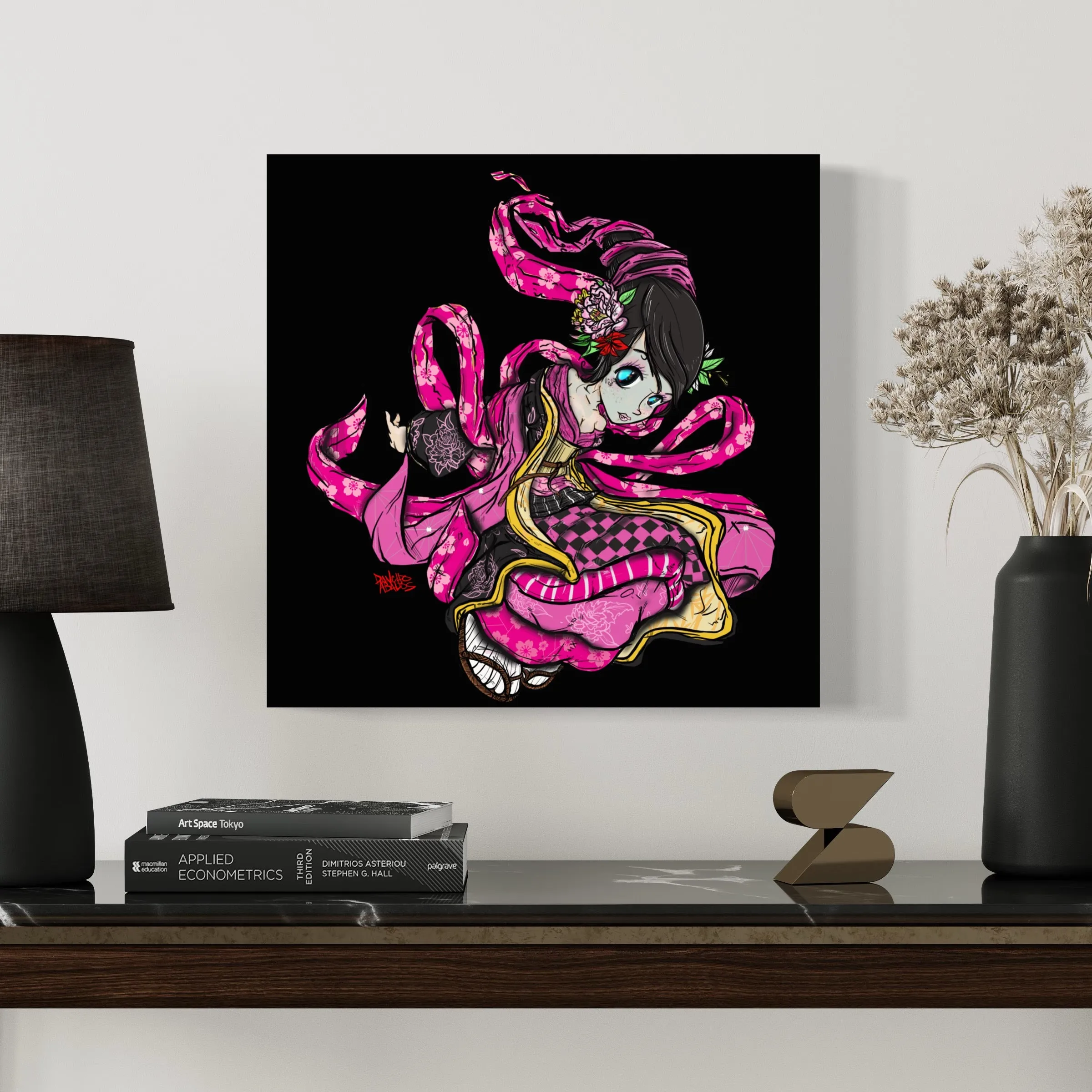 Pink Geisha Giclee Fine Art Print 20"x20"