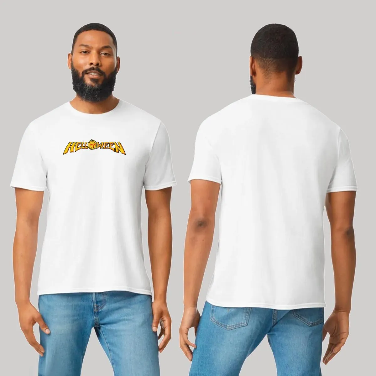 Playera Hombre Rock Helloween Logo 894B