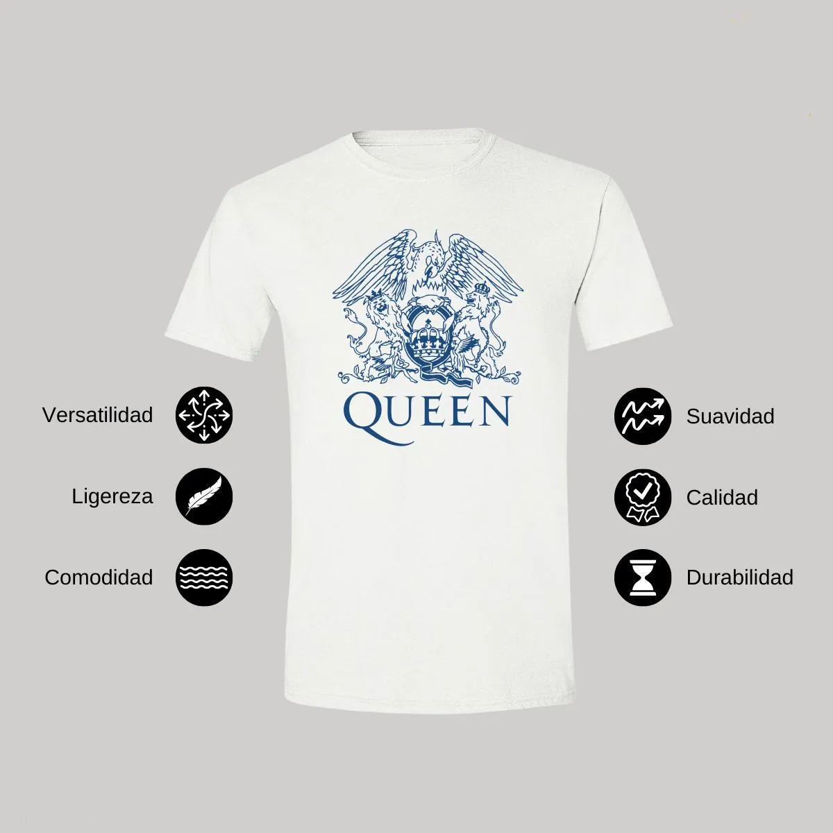 Playera Hombre Rock Queen Logo 957B
