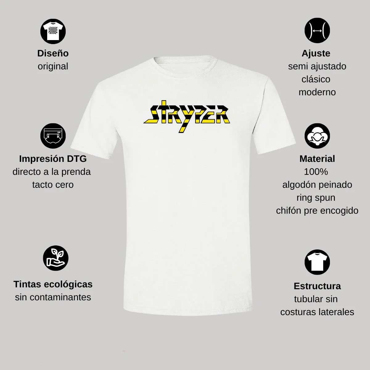 Playera Hombre Rock Stryper Logo 995B
