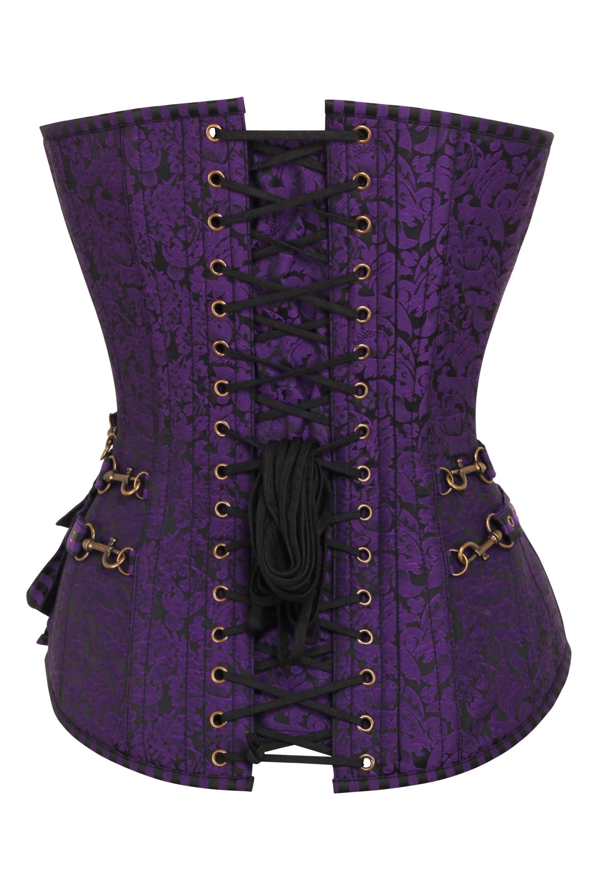 Purple Longline Steampunk Corset