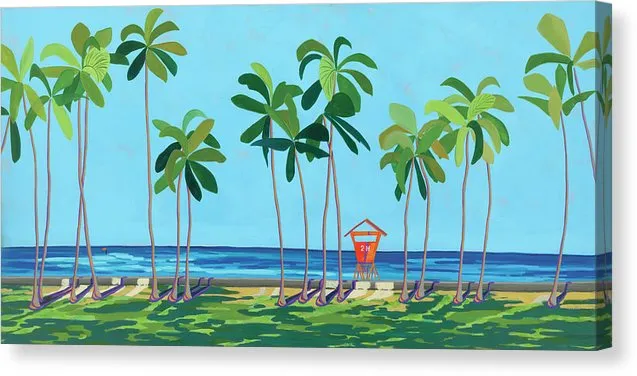 "Kaimana Beach" Waikiki Tower Series - Canvas Print