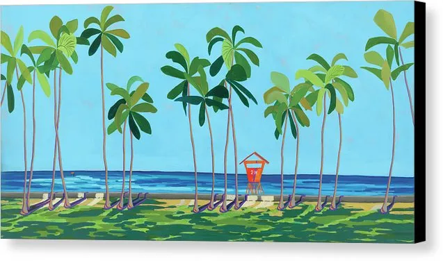 "Kaimana Beach" Waikiki Tower Series - Canvas Print