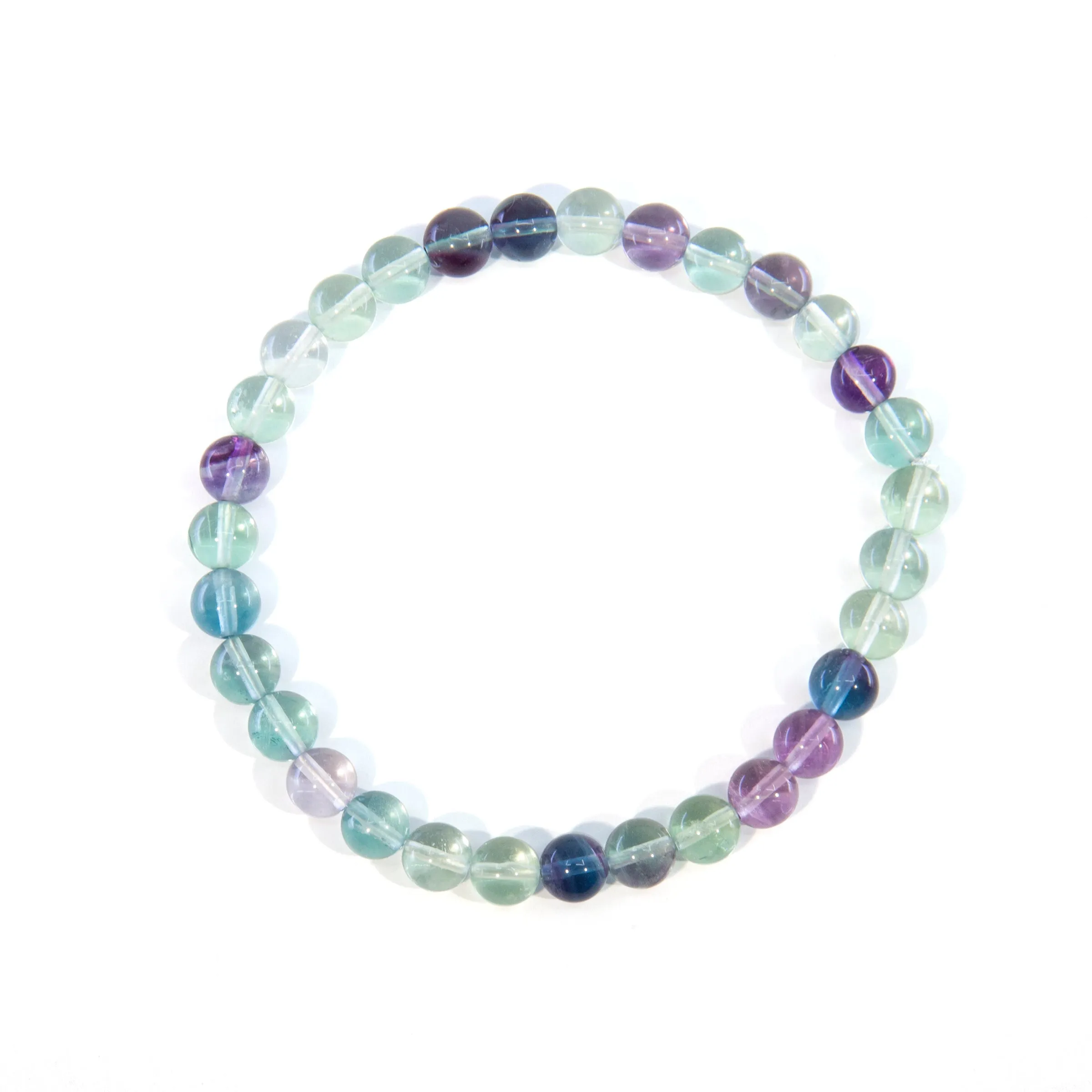 Rainbow Fluorite 6mm Beaded Bracelet