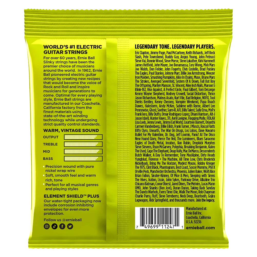 Regular Slinky Classic RnR Pure Nickel Electric Guitar Strings 3 Pack 10 46