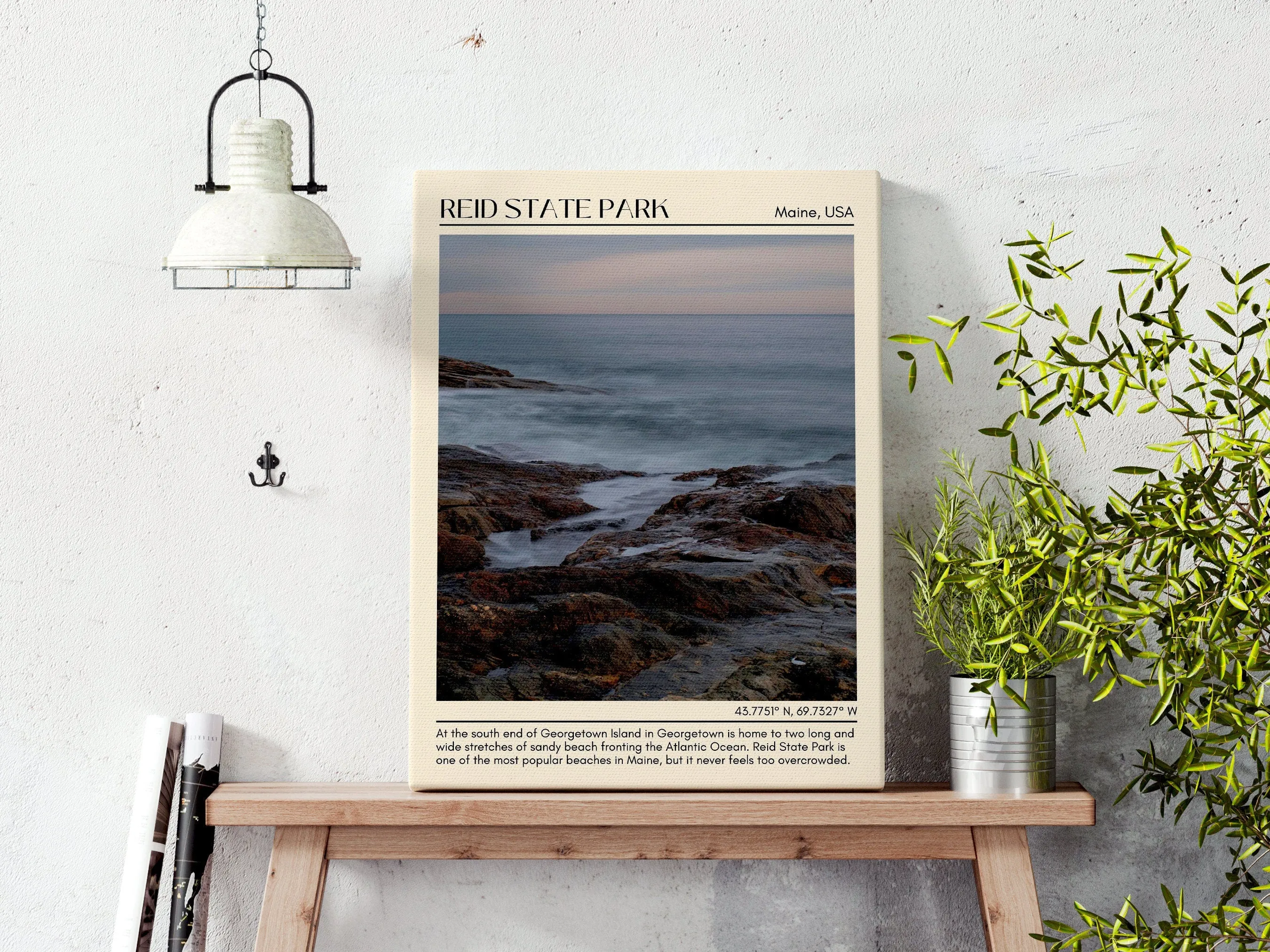 Reid State Park Wall Canvas, USA