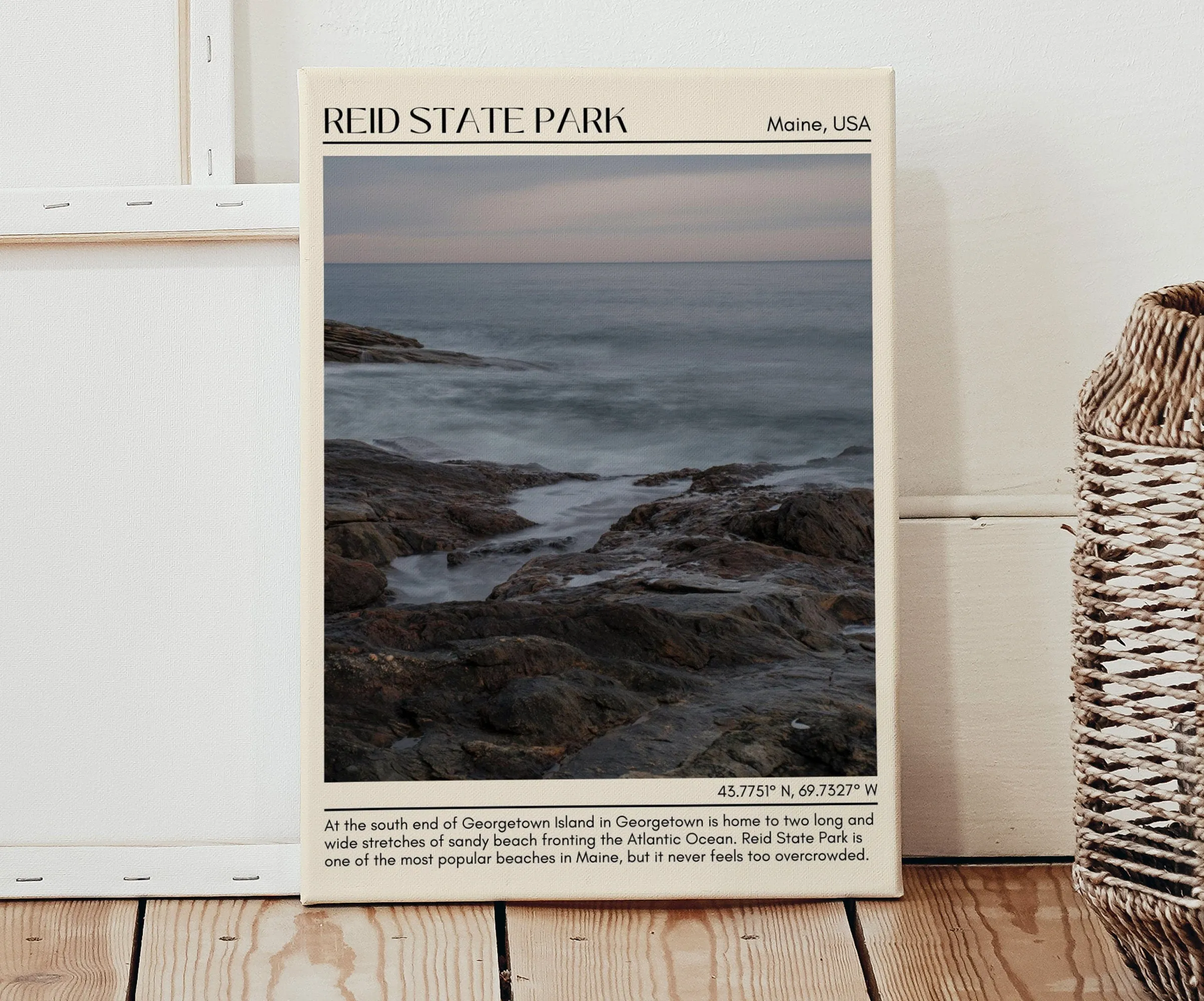Reid State Park Wall Canvas, USA