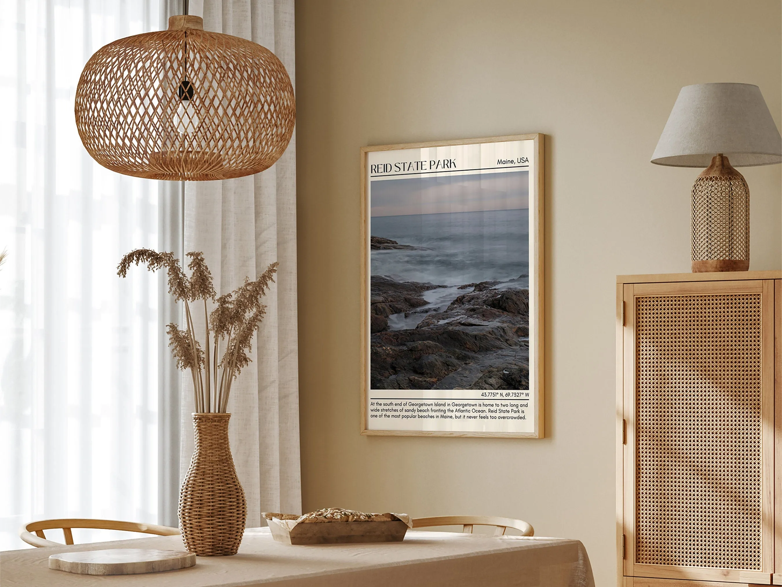 Reid State Park Wall Canvas, USA