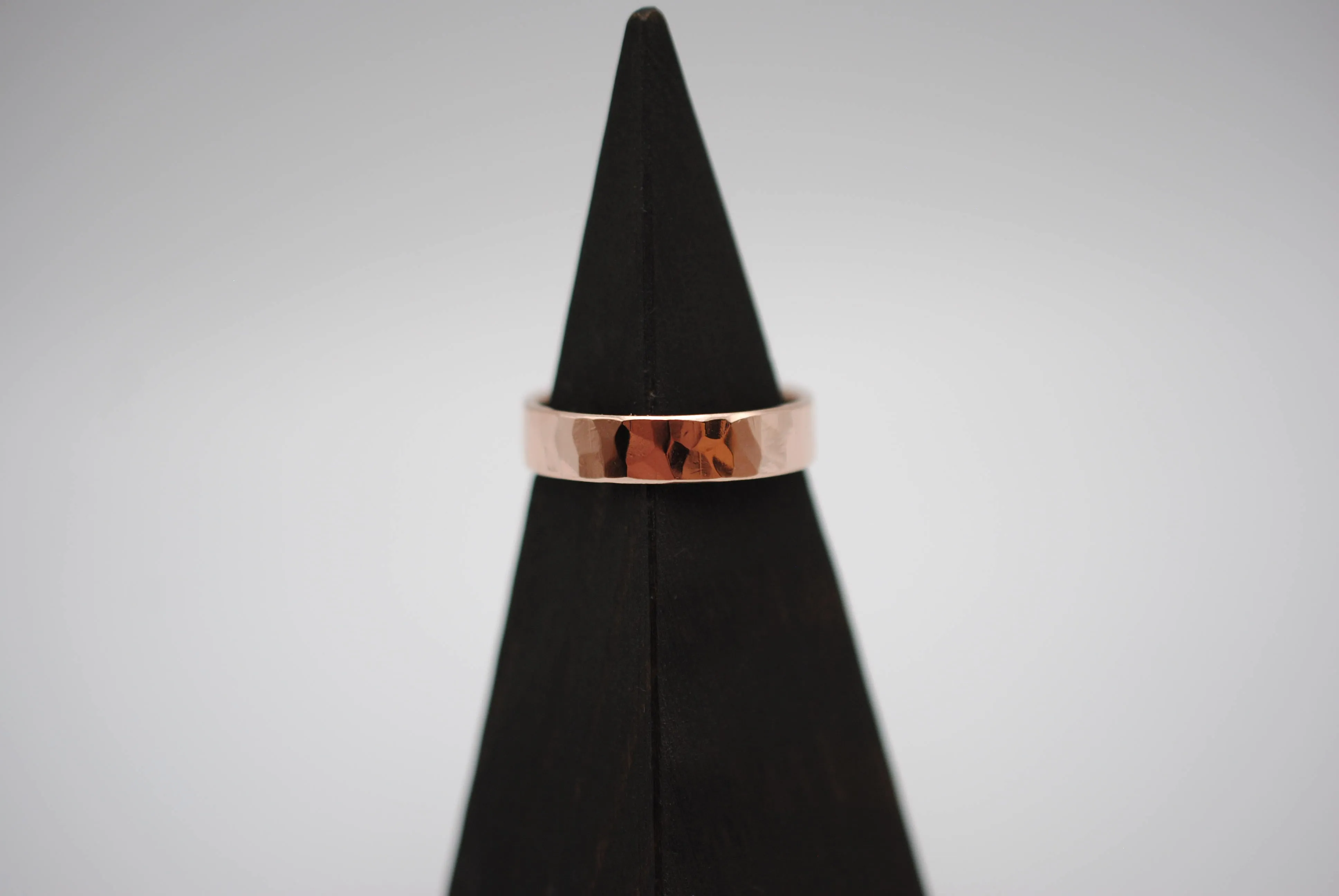 Ring Band: Rock Texture, Rose Gold Finish, 5mm Wide