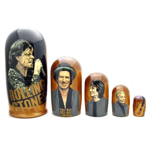 Rolling Stones Nesting Doll 4" Tall