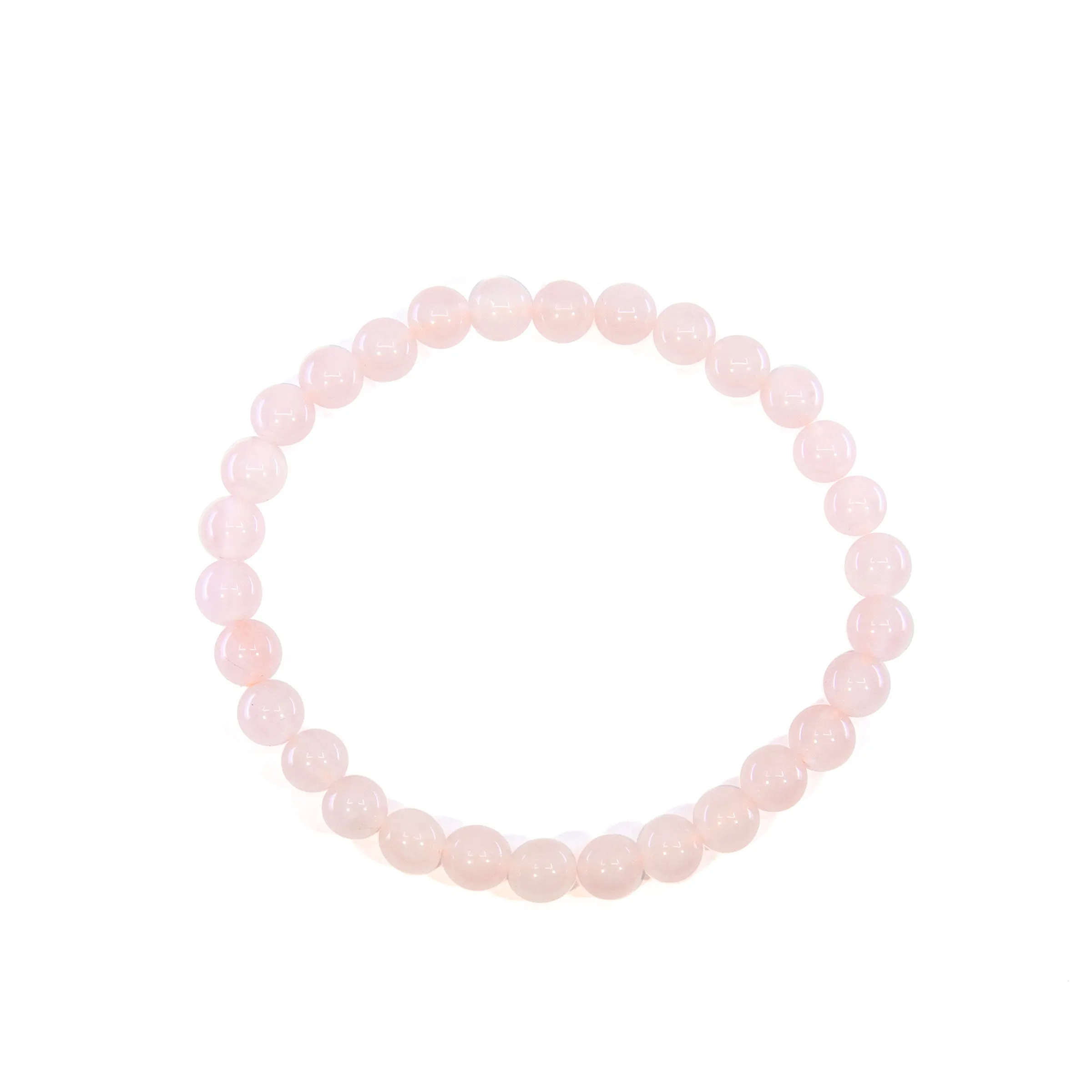 Rose Quartz 6mm Beaded Bracelet