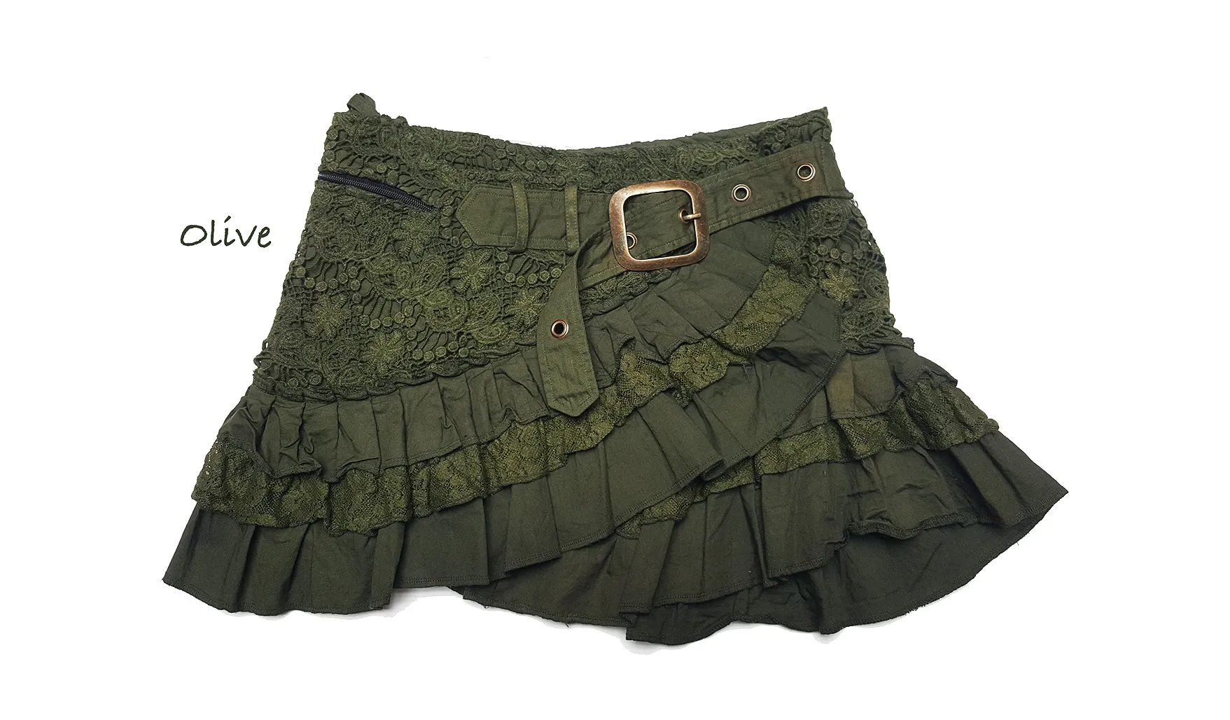 Ruffle Buckle Skirt