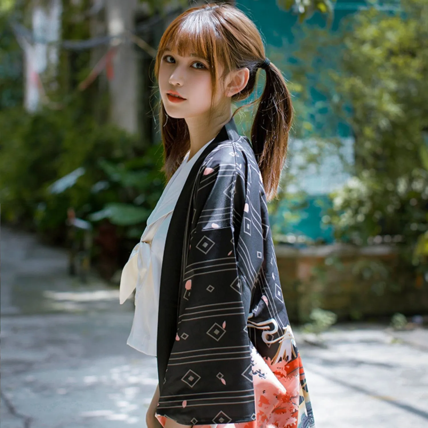 Sakura Dark Kimono Shirt