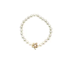 Sakura Vintage Mid-Century Japanese Saltwater Akoya Cultured Pearl Bracelet- 14K Yellow Gold
