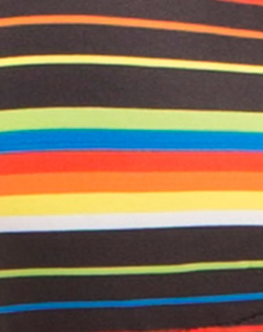 Sherbet Tie Bikini Bottom in Rainbow