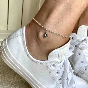 Silver Conch Shell Anklet