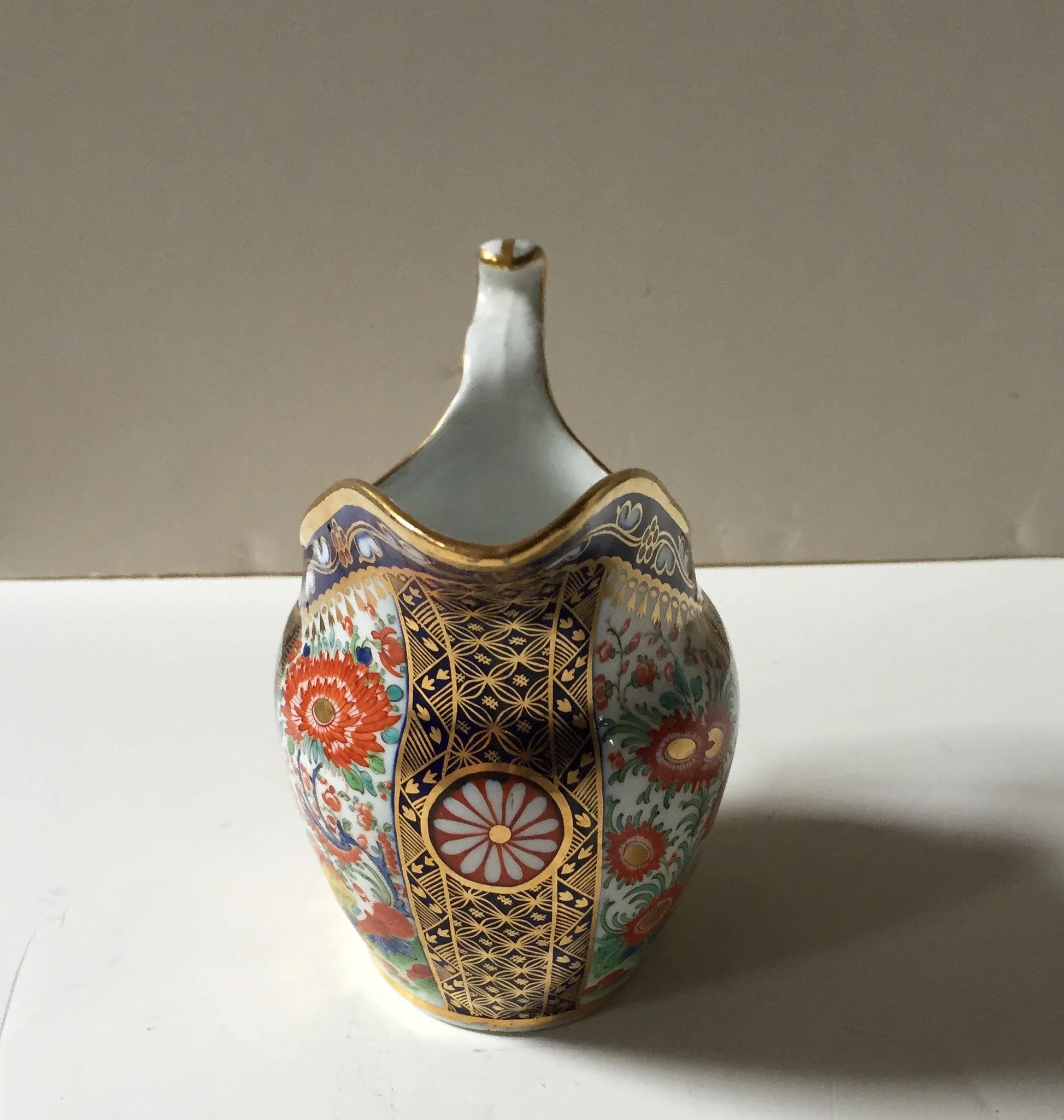 SOLD English Chamberlain's Worcester Rich Queen's Pattern Cream Jug, 1780-1800