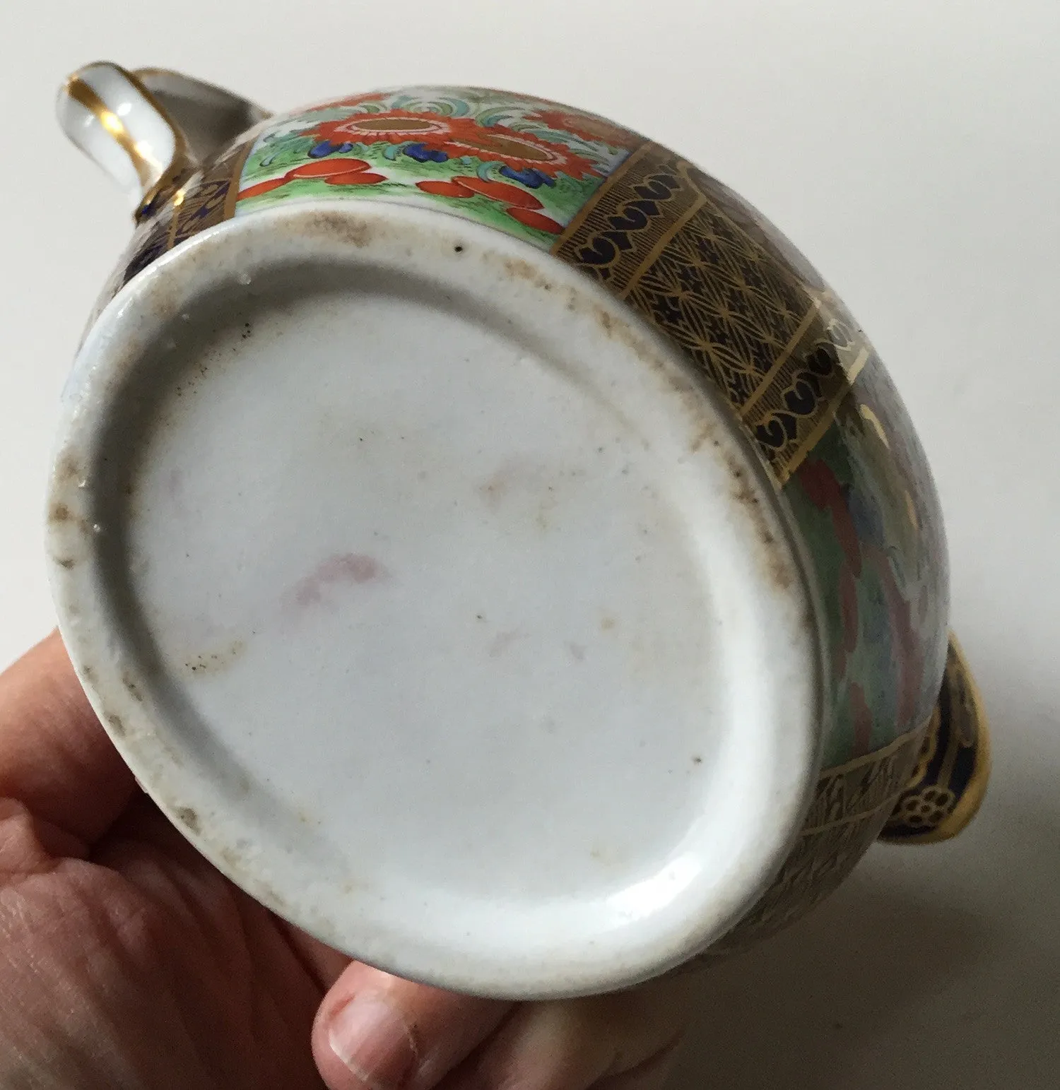 SOLD English Chamberlain's Worcester Rich Queen's Pattern Cream Jug, 1780-1800