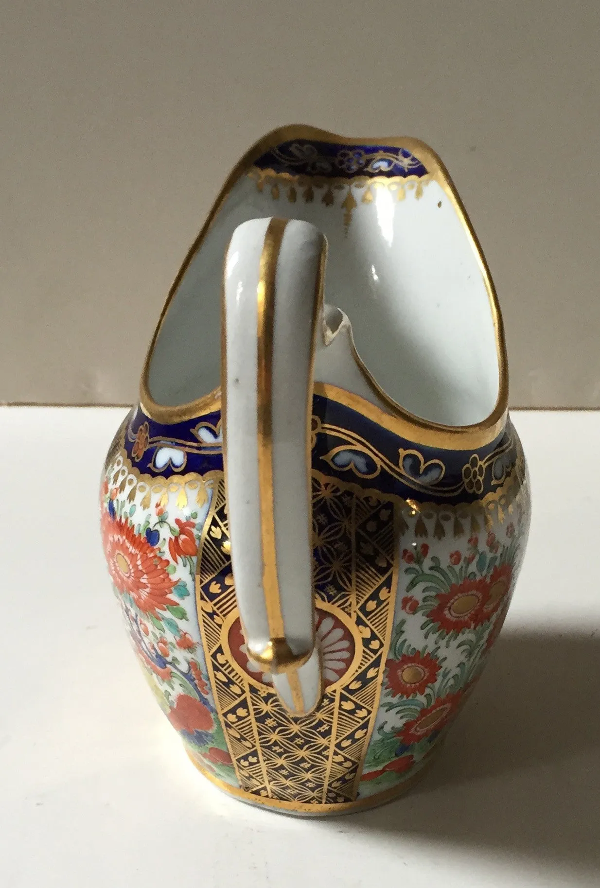 SOLD English Chamberlain's Worcester Rich Queen's Pattern Cream Jug, 1780-1800