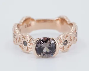 Solitaire Cherry Blossom Engagement Ring - Setting Only