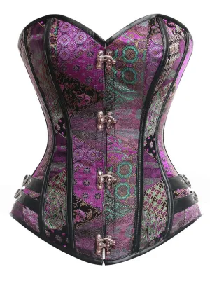 Spiral Steel Boned Steampunk Goth Halloween Burlesque Corset