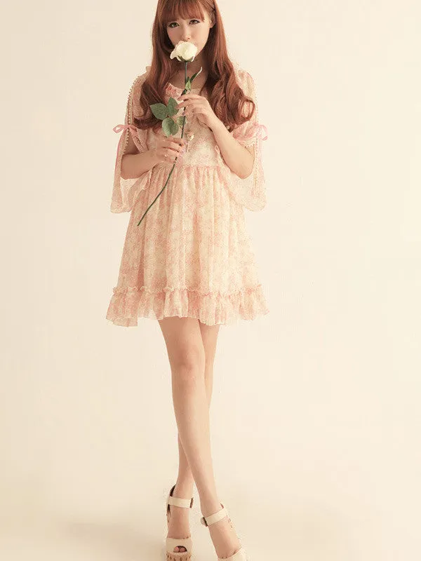 spring blossom chiffon dress