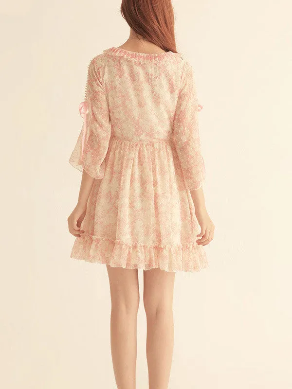 spring blossom chiffon dress