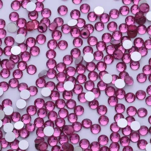 SS10 1440PCS Fuchsia  Non Hot Fix Crystal, Flat Back 3D Rhinestones DIY Phone case Nail art design deco supplies