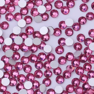 SS12 1440PCS Rose Red  Non Hot Fix Crystal, Flat Back 3D Rhinestones DIY Phone case Nail art design deco supplies