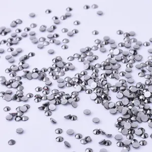 SS3 1440PCS Gray Non Hot Fix Crystal, Flat Back 3D Rhinestones DIY Phone case Nail art design deco supplies