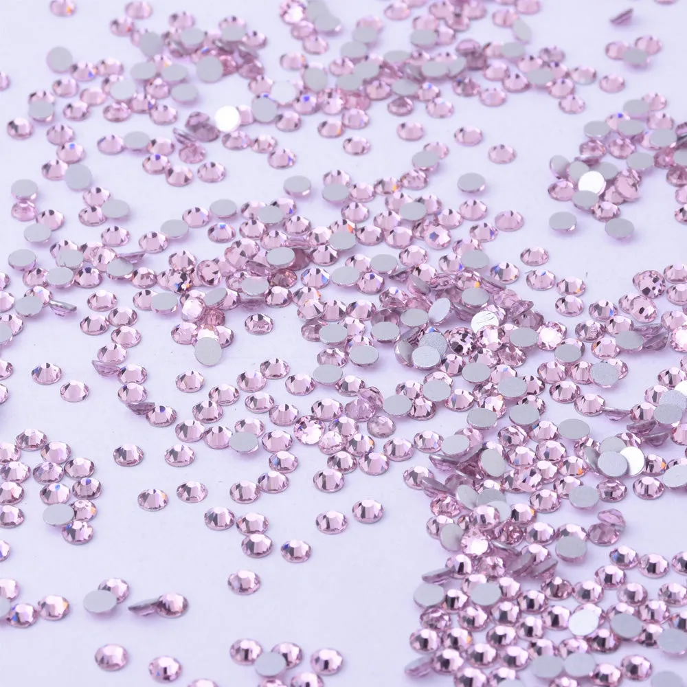 SS3 1440PCS Light Pink Non Hot Fix Crystal, Flat Back 3D Rhinestones DIY Phone case Nail art design deco supplies