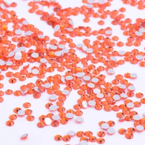 SS3 1440PCS Orange red  Non Hot Fix Crystal, Flat Back 3D Rhinestones DIY Phone case Nail art design deco supplies
