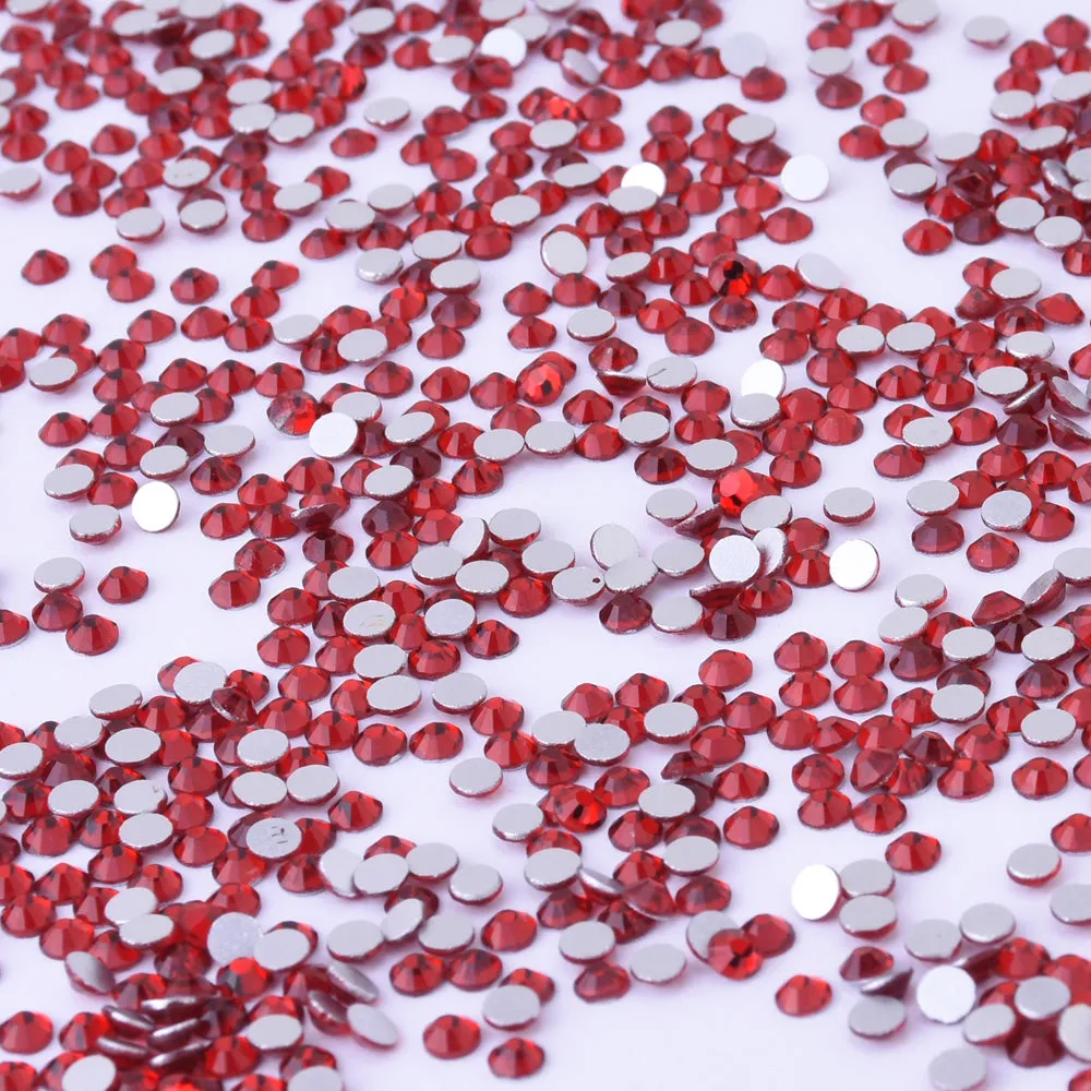 SS4 1440PCS Dark Red  Non Hot Fix Crystal, Flat Back 3D Rhinestones DIY Phone case Nail art design deco supplies
