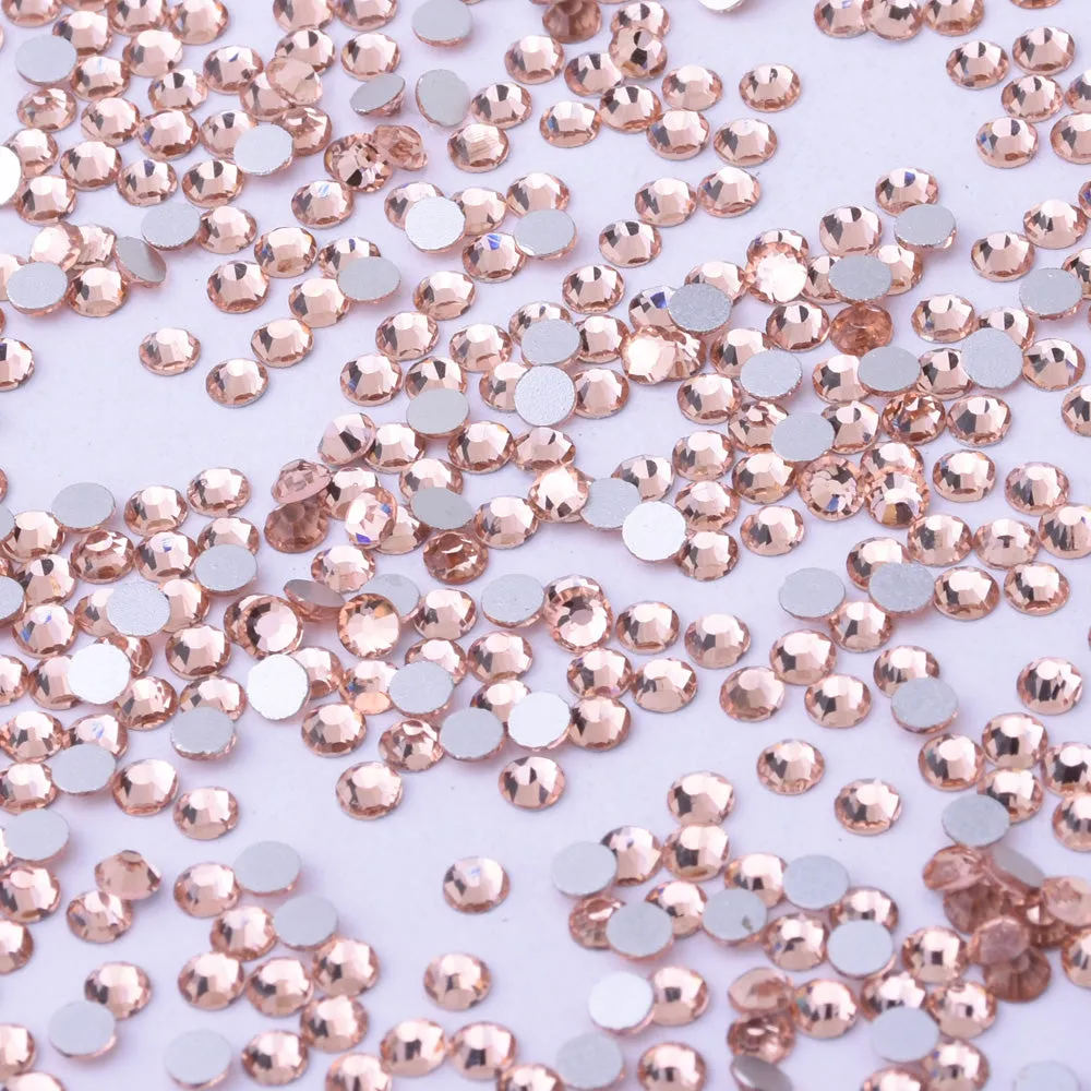 SS5 1440PCS Champagne Non Hot Fix Crystal, Flat Back 3D Rhinestones DIY Phone case Nail art design deco supplies