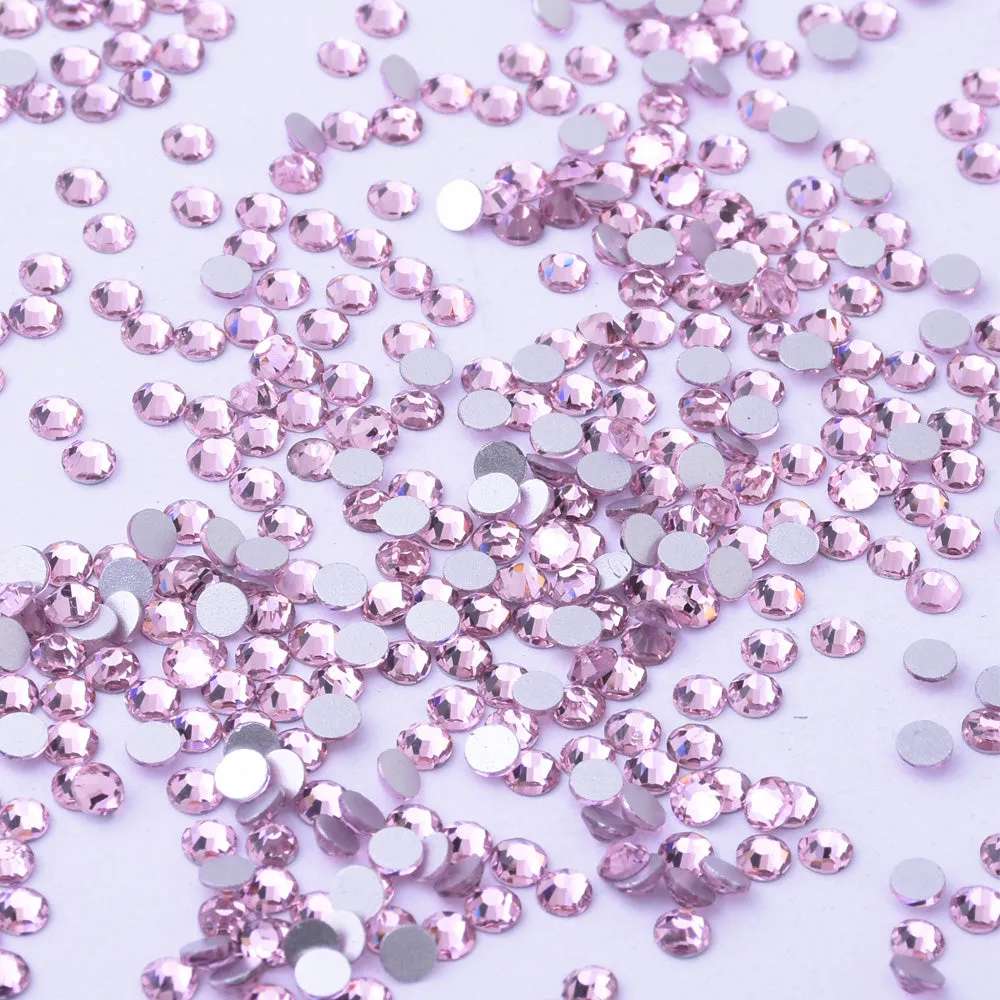 SS5 1440PCS Light Pink Non Hot Fix Crystal, Flat Back 3D Rhinestones DIY Phone case Nail art design deco supplies