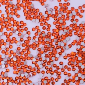 SS5 1440PCS Orange red  Non Hot Fix Crystal, Flat Back 3D Rhinestones DIY Phone case Nail art design deco supplies
