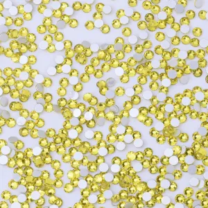 SS5 1440PCS Yellow Non Hot Fix Crystal, Flat Back 3D Rhinestones DIY Phone case Nail art design deco supplies