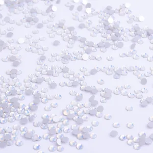 SS6 1440PCS White opal Non Hot Fix Crystal, Flat Back 3D Rhinestones DIY Phone case Nail art design deco supplies